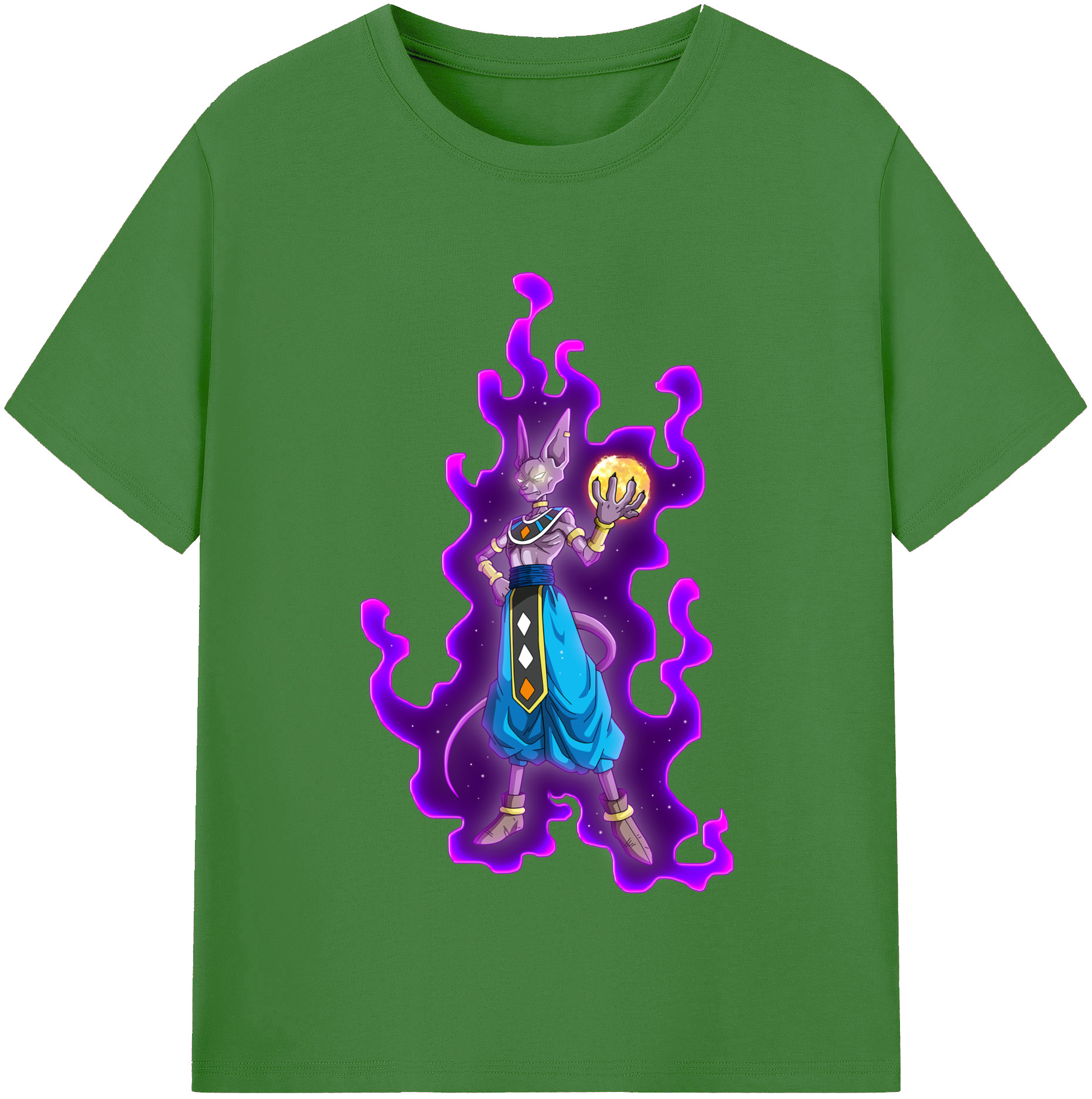 （画像用） ドラゴンボール ビルス 破壊神ビルス DRAGON BALL Beerus Birusu レディースカジュアルプリントTシャツ（綿100％）